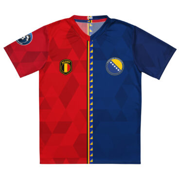 vue de face maillot football double nationalité Dual Nation Belgique Bosnie