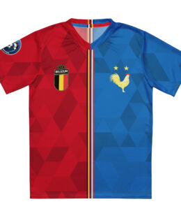 vue de face maillot football double nationalité Dual Nation Belgique France