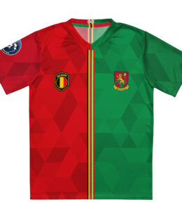 vue de face maillot football double nationalité Dual Nation Belgique Senegal