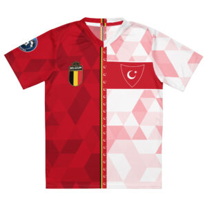 vue de face maillot football double nationalité Dual Nation Belgique Turquie