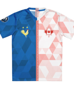 vue de face maillot football double nationalité Dual Nation France Canada