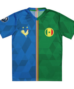 vue de face maillot football double nationalité Dual Nation France Senegal