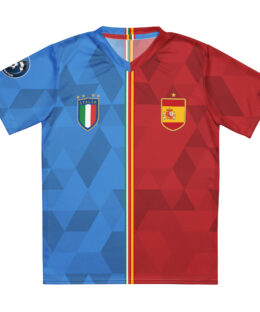 vue de face maillot football double nationalité Dual Nation Italie Espagne