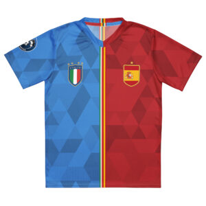 vue de face maillot football double nationalité Dual Nation Italie Espagne