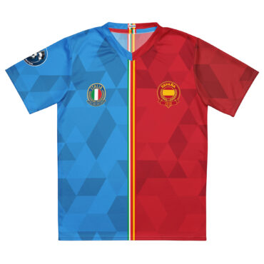 vue de face maillot football double nationalité Dual Nation Italie Espagne