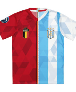 vue de face maillot football double nationalité Dual Nation Belgique Argentine