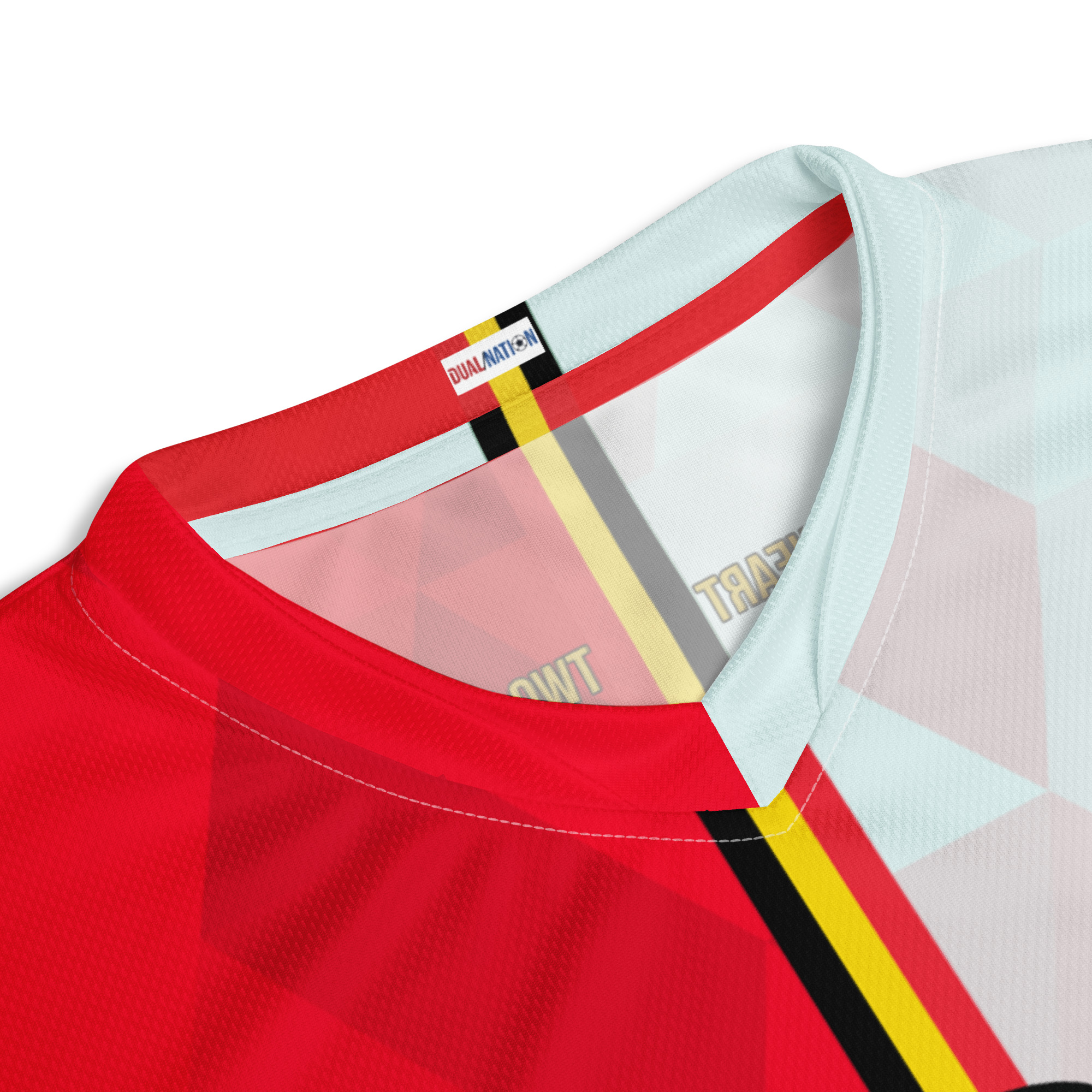 Maillot Belgique Col détail col maillot football Dual Nation Belgique