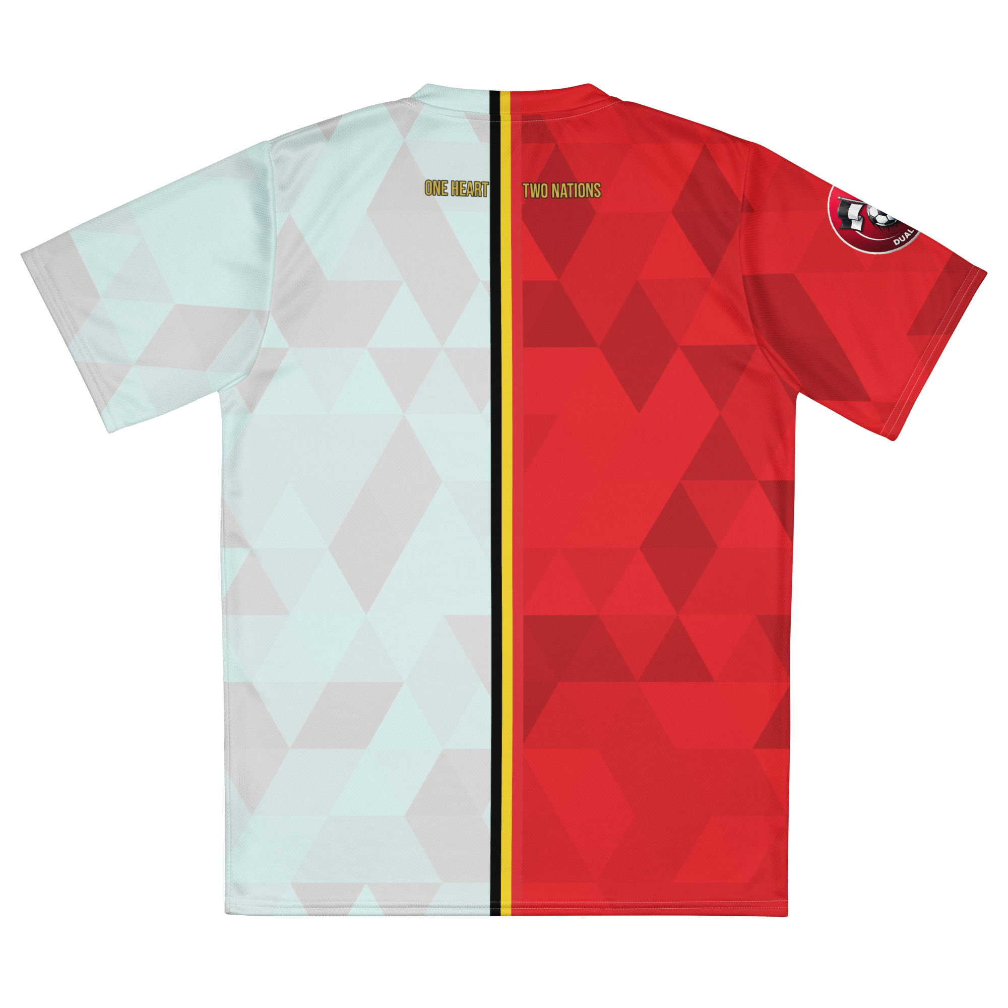 Maillot Belgique Dos vue arrière maillot football Dual Nation Belgique