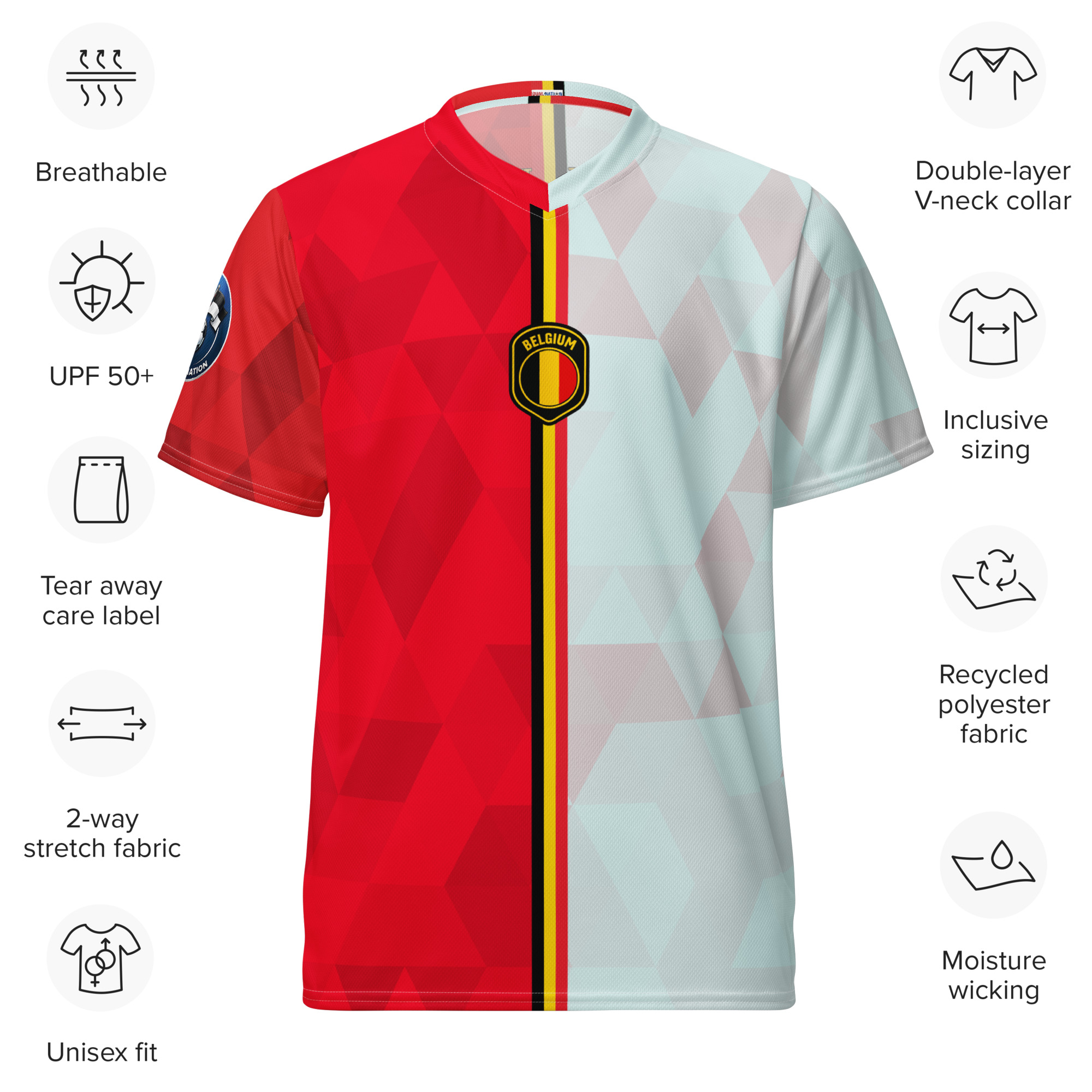 Maillot Belgique Specs spécificités maillot football Dual Nation Belgique