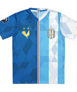 vue de face maillot football double nationalité Dual Nation France Argentine