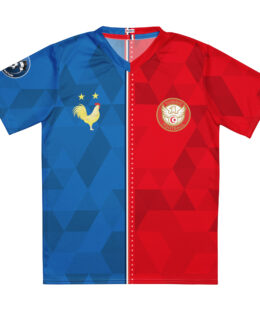 vue de face maillot football double nationalité Dual Nation France Tunisie