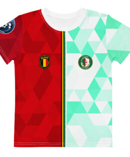 vue de face tshirt football double nationalité Dual Nation Belgique Algerie