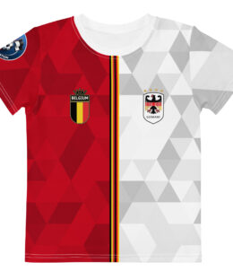 vue de face tshirt football double nationalité Dual Nation Belgique Allemagne