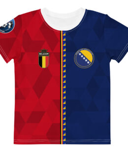 vue de face tshirt football double nationalité Dual Nation Belgique Bosnie