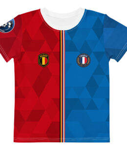 vue de face tshirt football double nationalité Dual Nation Belgique France