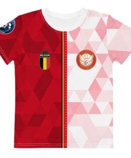 vue de face tshirt football double nationalité Dual Nation Belgique Tunisie