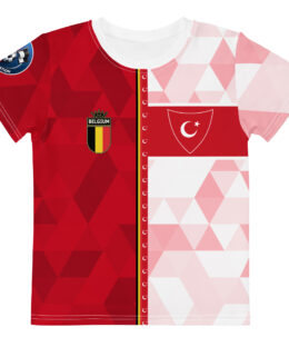 vue de face tshirt football double nationalité Dual Nation Belgique Turquie