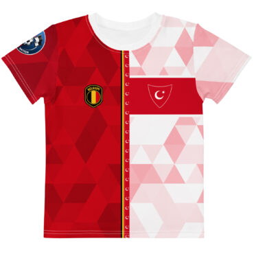 vue de face tshirt football double nationalité Dual Nation Belgique Turquie