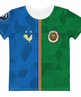 vue de face tshirt football double nationalité Dual Nation France Senegal