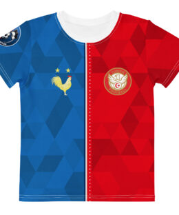vue de face tshirt football double nationalité Dual Nation France Tunisie