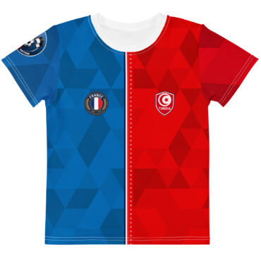 vue de face tshirt football double nationalité Dual Nation France Tunisie