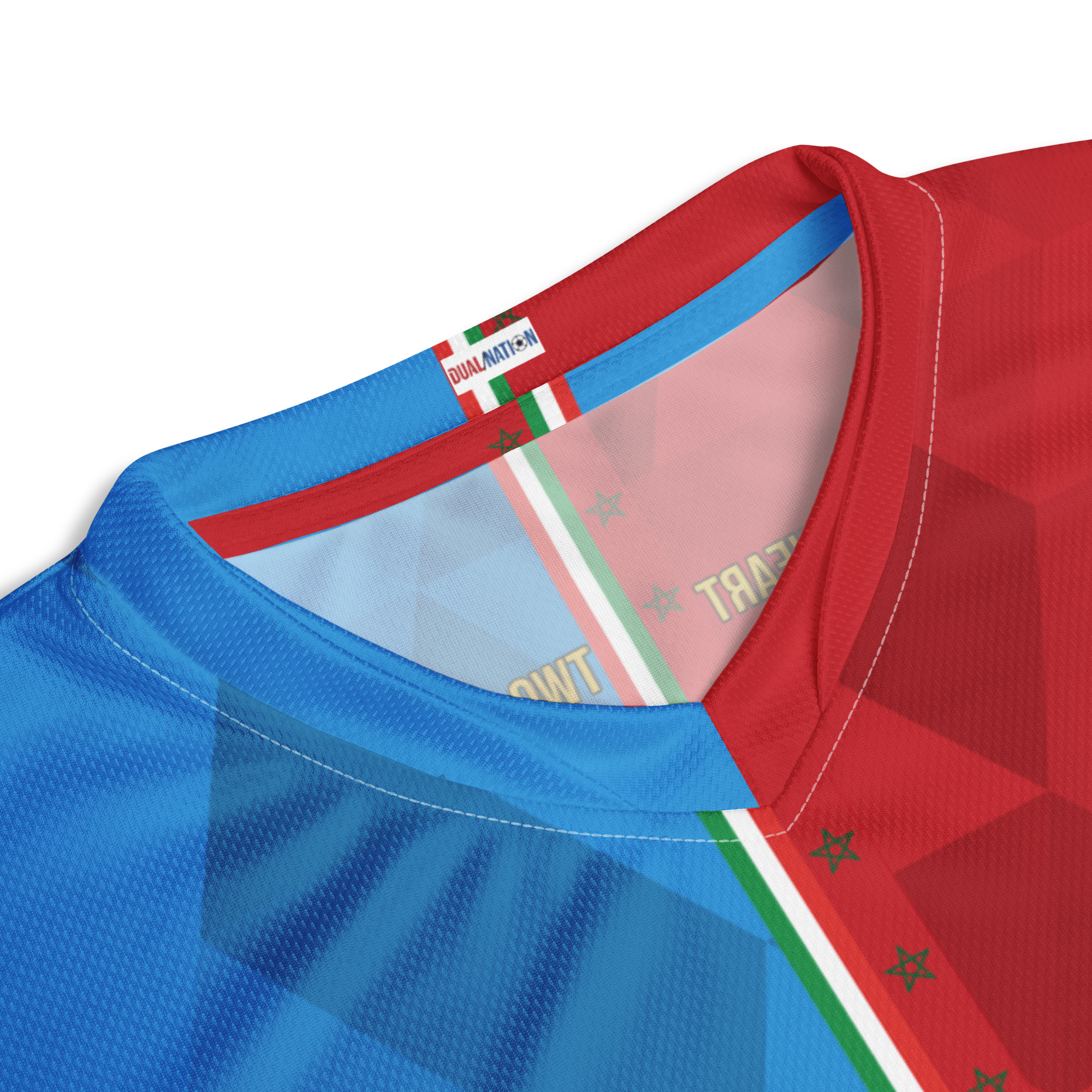 maillot-Italie-maroc-double-nationalite-detail-col détail col maillot football double nationalité Dual Nation Italie Maroc