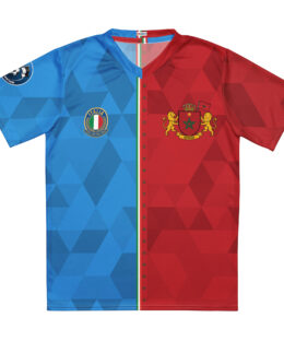 vue de face maillot football double nationalité Dual Nation Italie Maroc