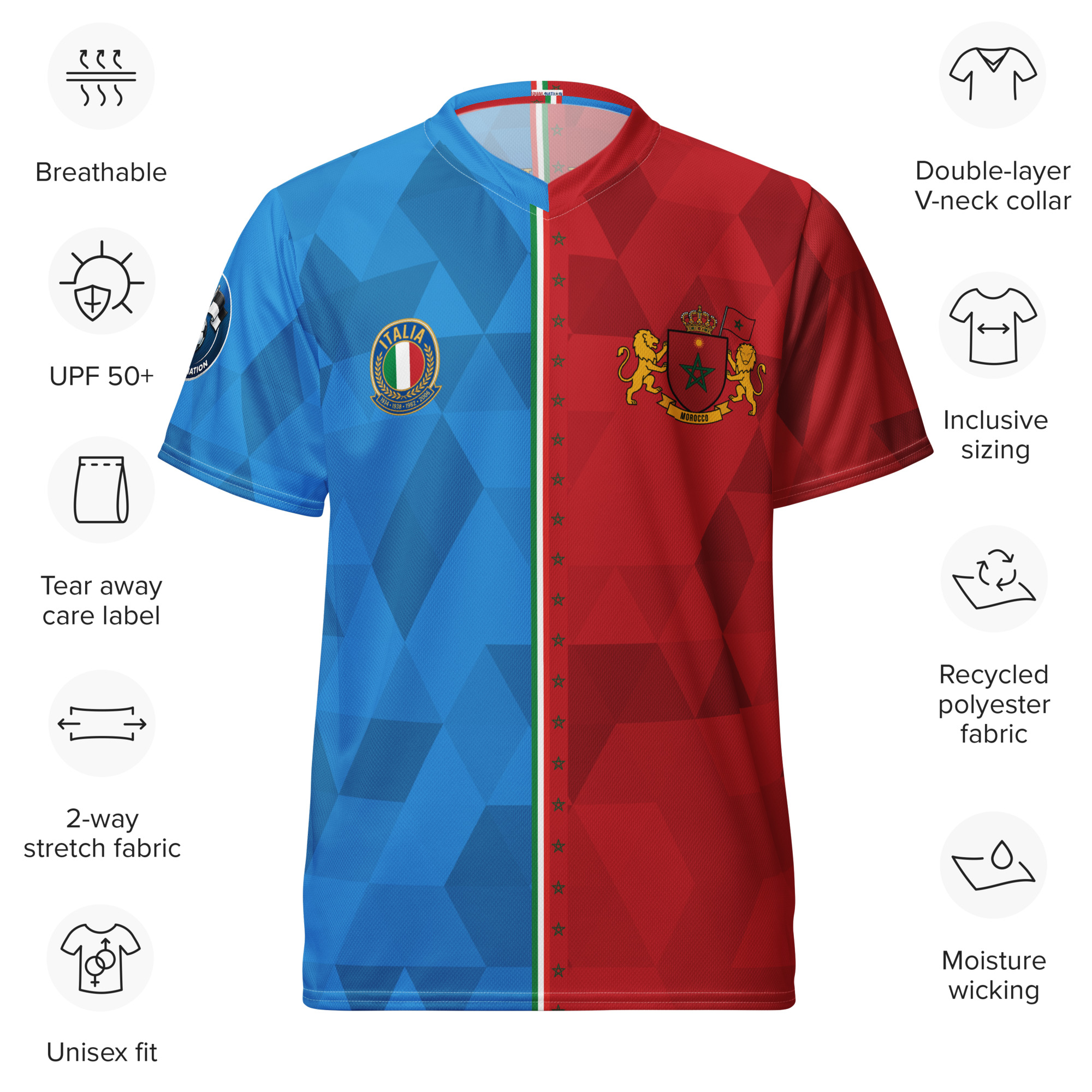 maillot-Italie-maroc-double-nationalite-specificites spécificités maillot football double nationalité Dual Nation Italie Maroc