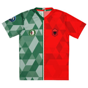 vue de face maillot football double nationalité Dual Nation Algerie Albanie