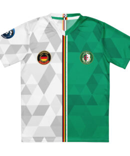 vue de face maillot football double nationalité Dual Nation Allemagne Algerie
