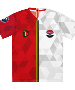 vue de face maillot football double nationalité Dual Nation Belgique Egypte