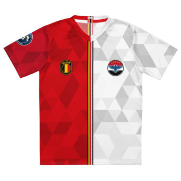 vue de face maillot football double nationalité Dual Nation Belgique Egypte