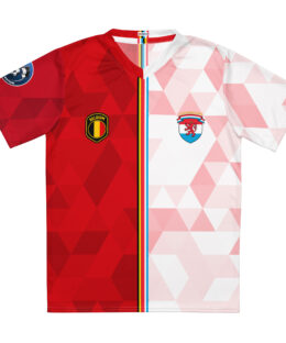 vue de face maillot football double nationalité Dual Nation Belgique Luxembourg