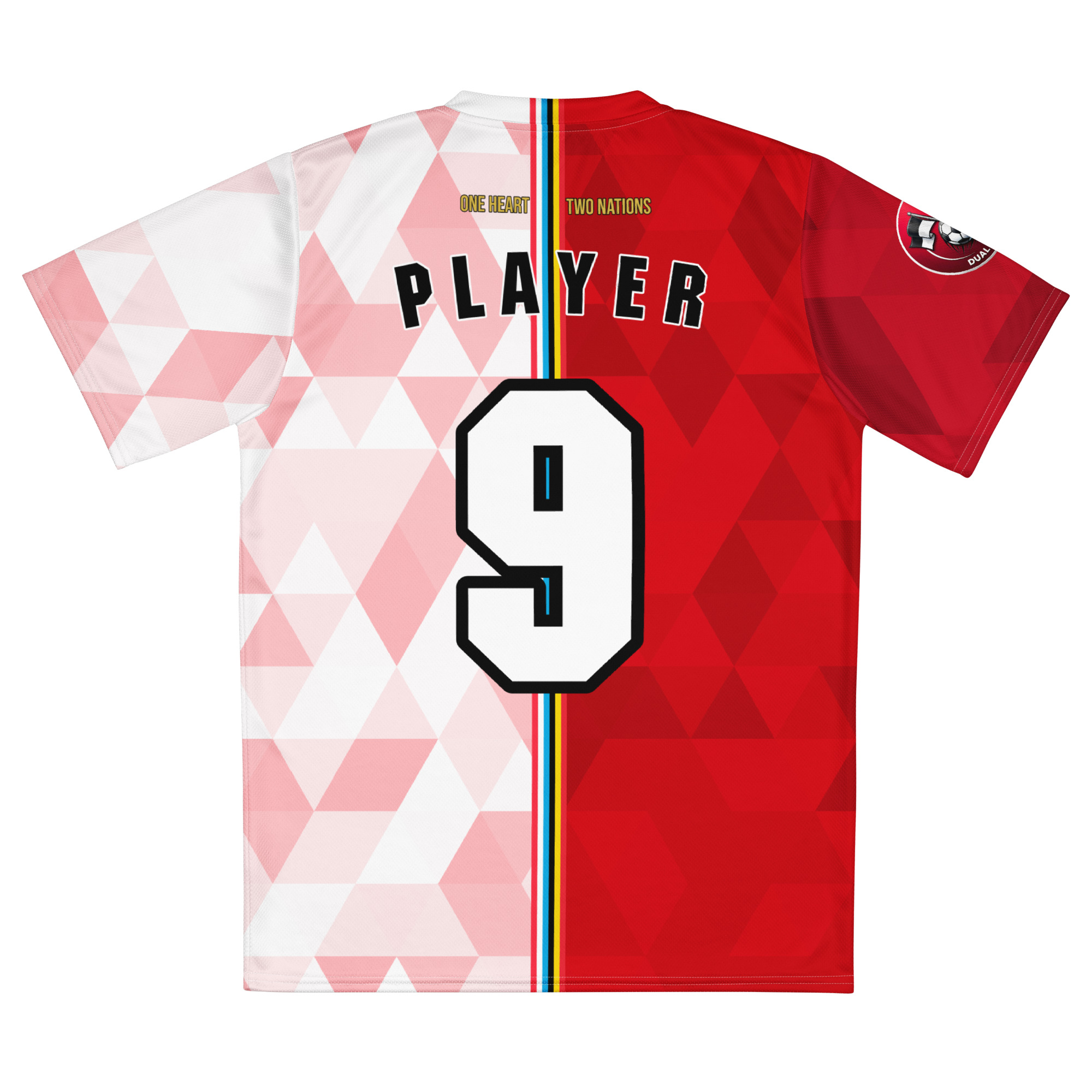 maillot-belgique-luxembourg-double-nationalite-personnalise vue arrière maillot football double nationalité Dual Nation personnalisé Belgique Luxembourg