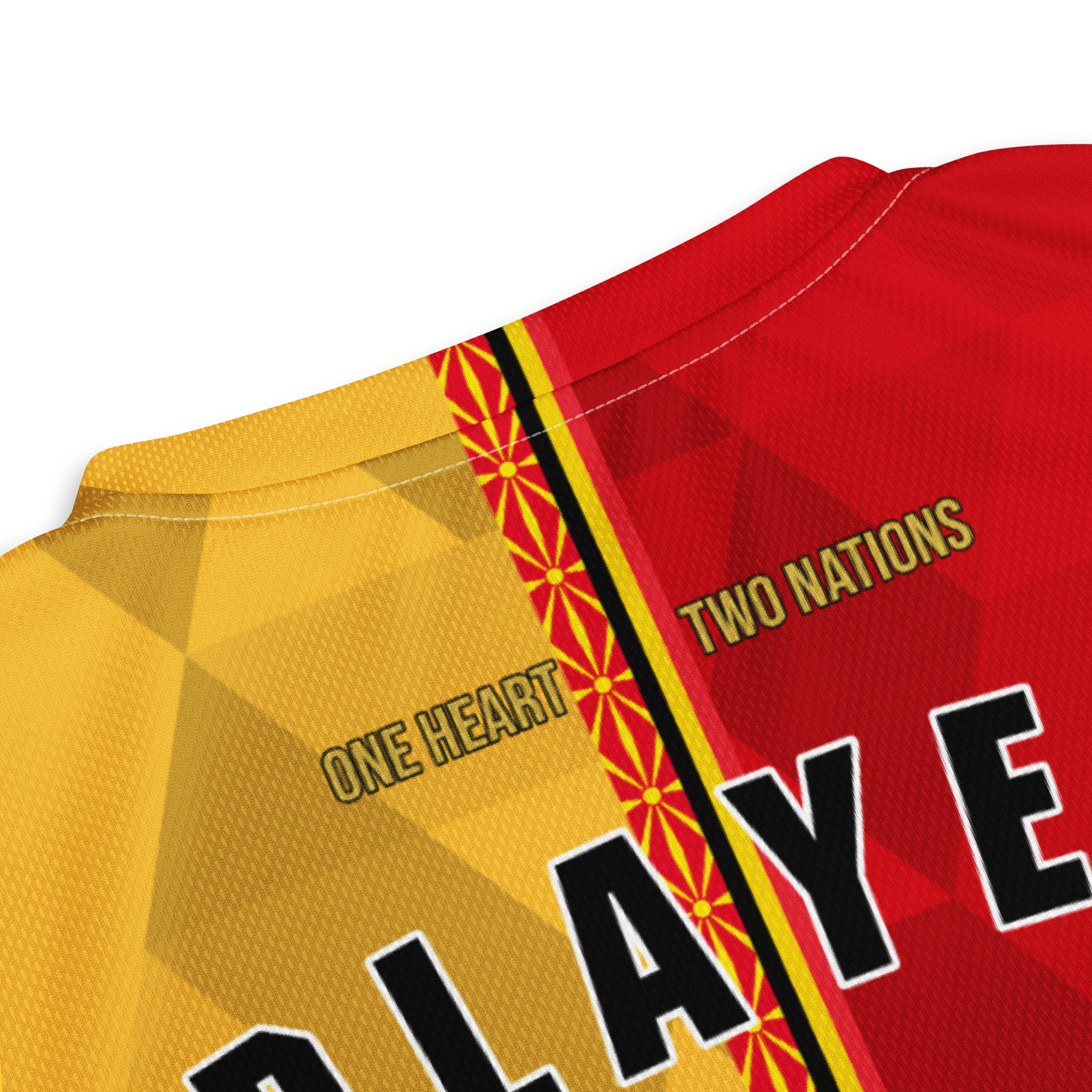 maillot-belgique-macedoine-double-nationalite-detail-col-dos détail col dos maillot football double nationalité Dual Nation Belgique Macedoine