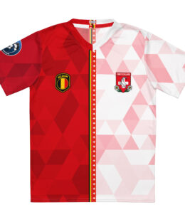 vue de face maillot football double nationalité Dual Nation Belgique Suisse