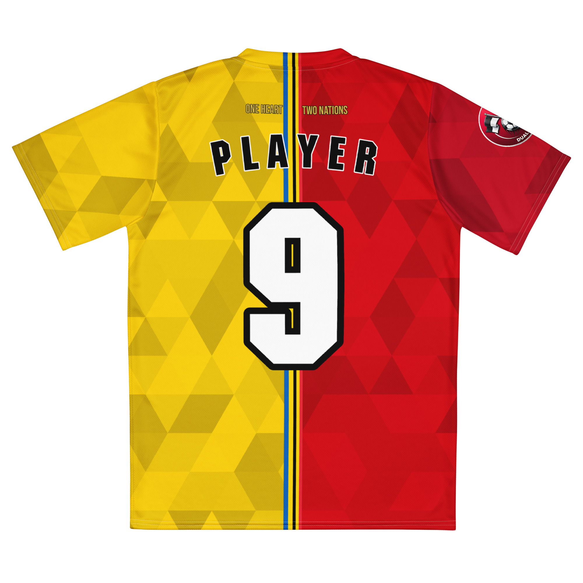 maillot-belgique-ukraine-double-nationalite-personnalise vue arrière maillot football double nationalité Dual Nation personnalisé Belgique Ukraine
