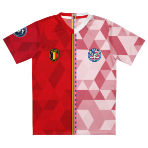 vue de face maillot football double nationalité Dual Nation Belgique Usa