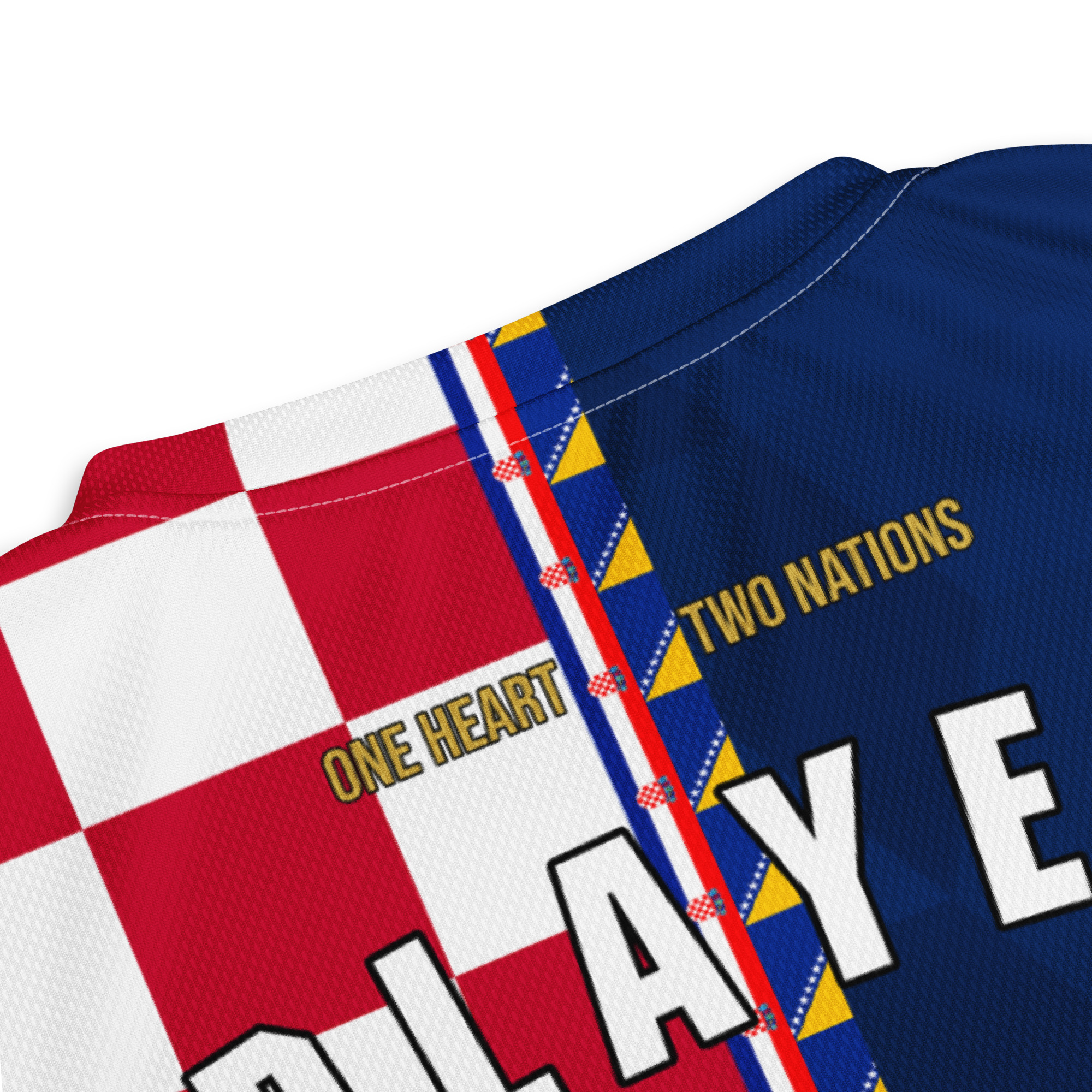 maillot-bosnie-croatie-double-nationalite-detail-col-dos détail col dos maillot football double nationalité Dual Nation Bosnie Croatie