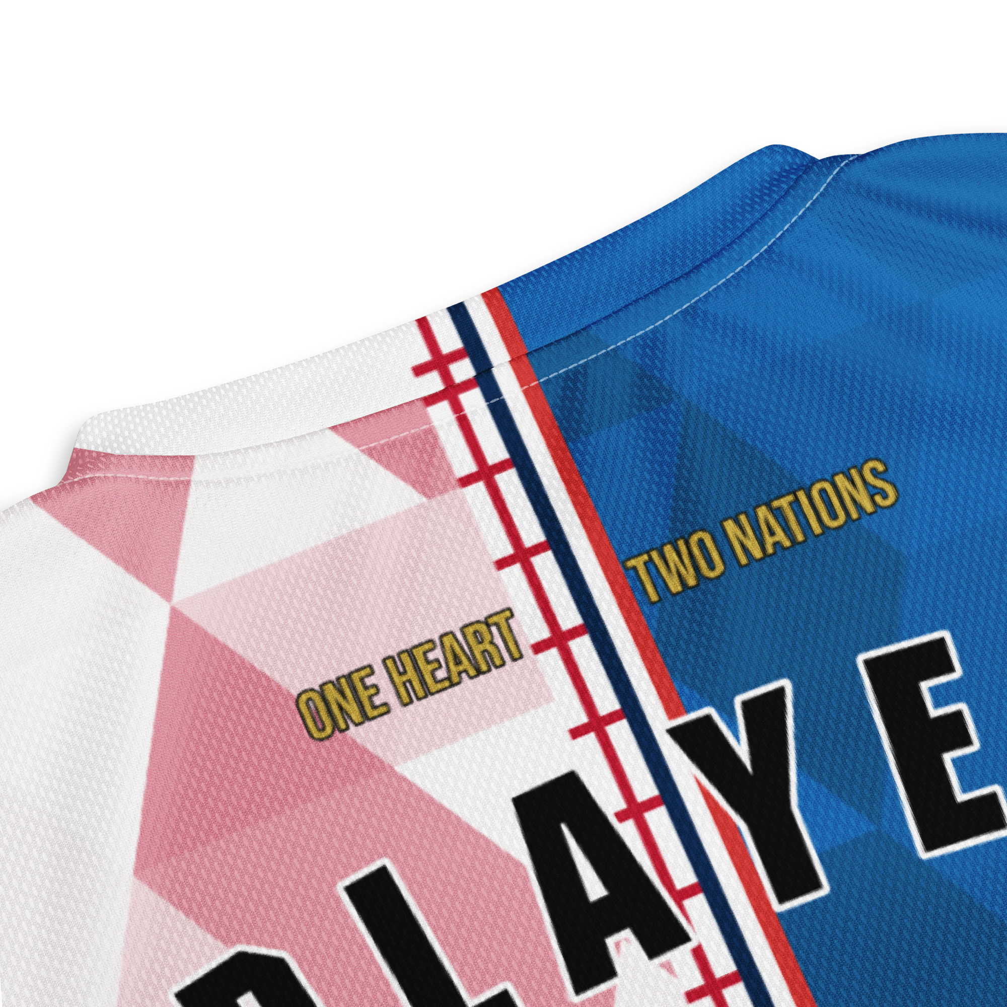 maillot-france-angleterre-double-nationalite-detail-col-dos détail col dos maillot football double nationalité Dual Nation France Angleterre
