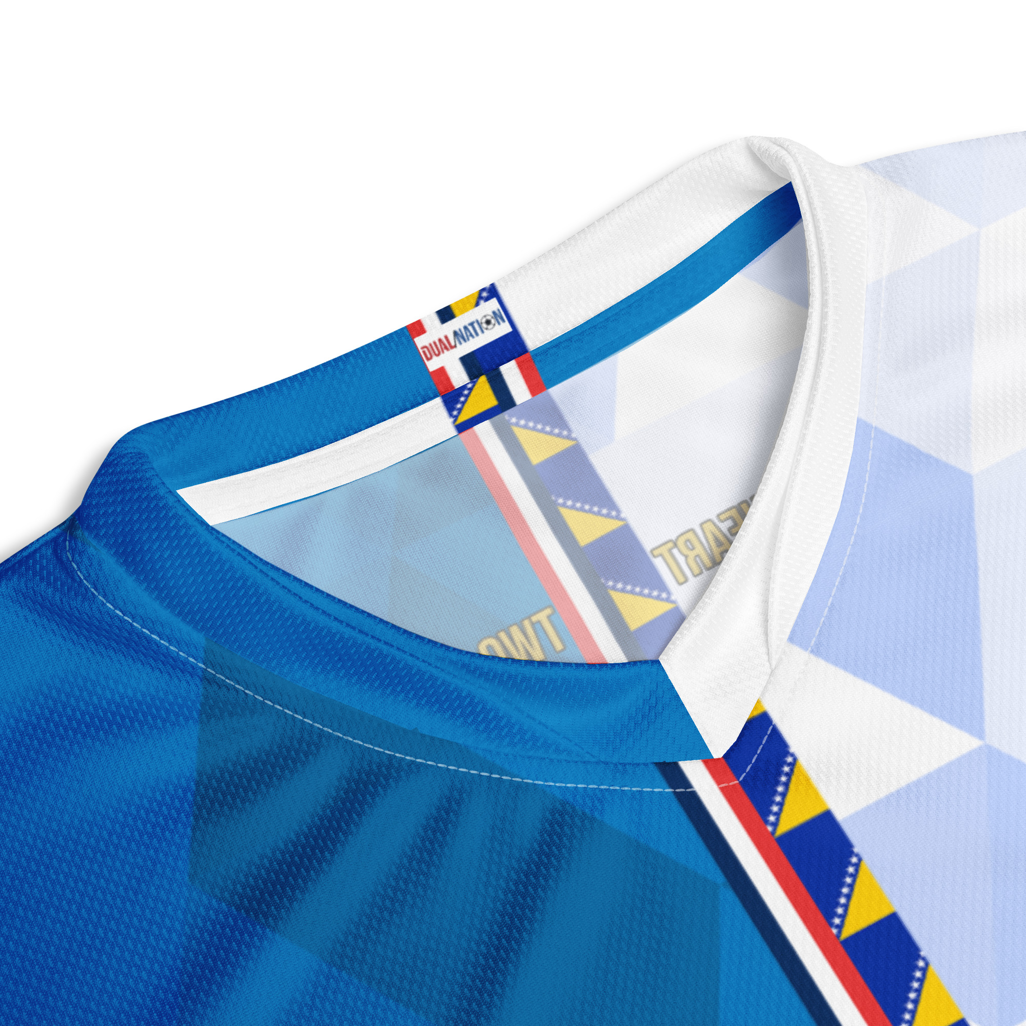 maillot-france-bosnie-double-nationalite-detail-col détail col maillot football double nationalité Dual Nation France Bosnie