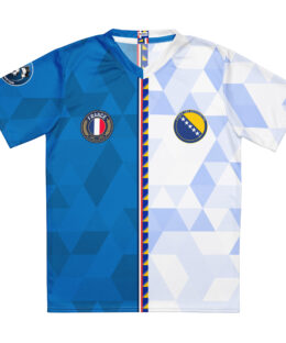 vue de face maillot football double nationalité Dual Nation France Bosnie