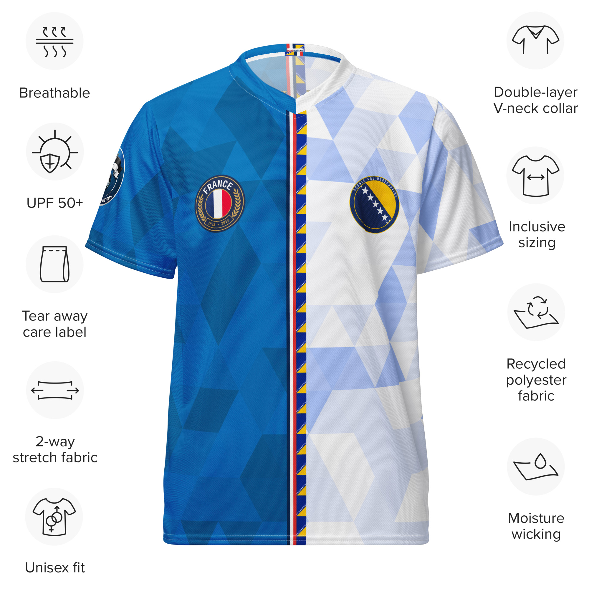 maillot-france-bosnie-double-nationalite-specificites spécificités maillot football double nationalité Dual Nation France Bosnie