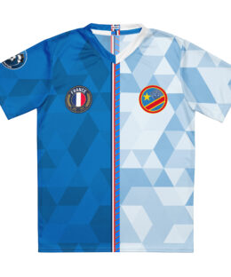 vue de face maillot football double nationalité Dual Nation France Congo