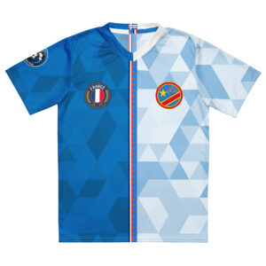 vue de face maillot football double nationalité Dual Nation France Congo