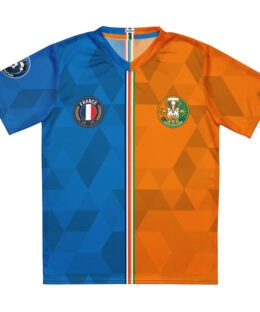 vue de face maillot football double nationalité Dual Nation France Cote-D-Ivoire