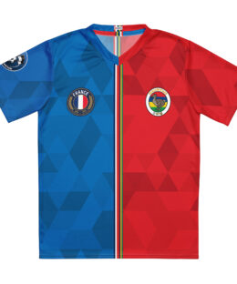vue de face maillot football double nationalité Dual Nation France Ile-Maurice