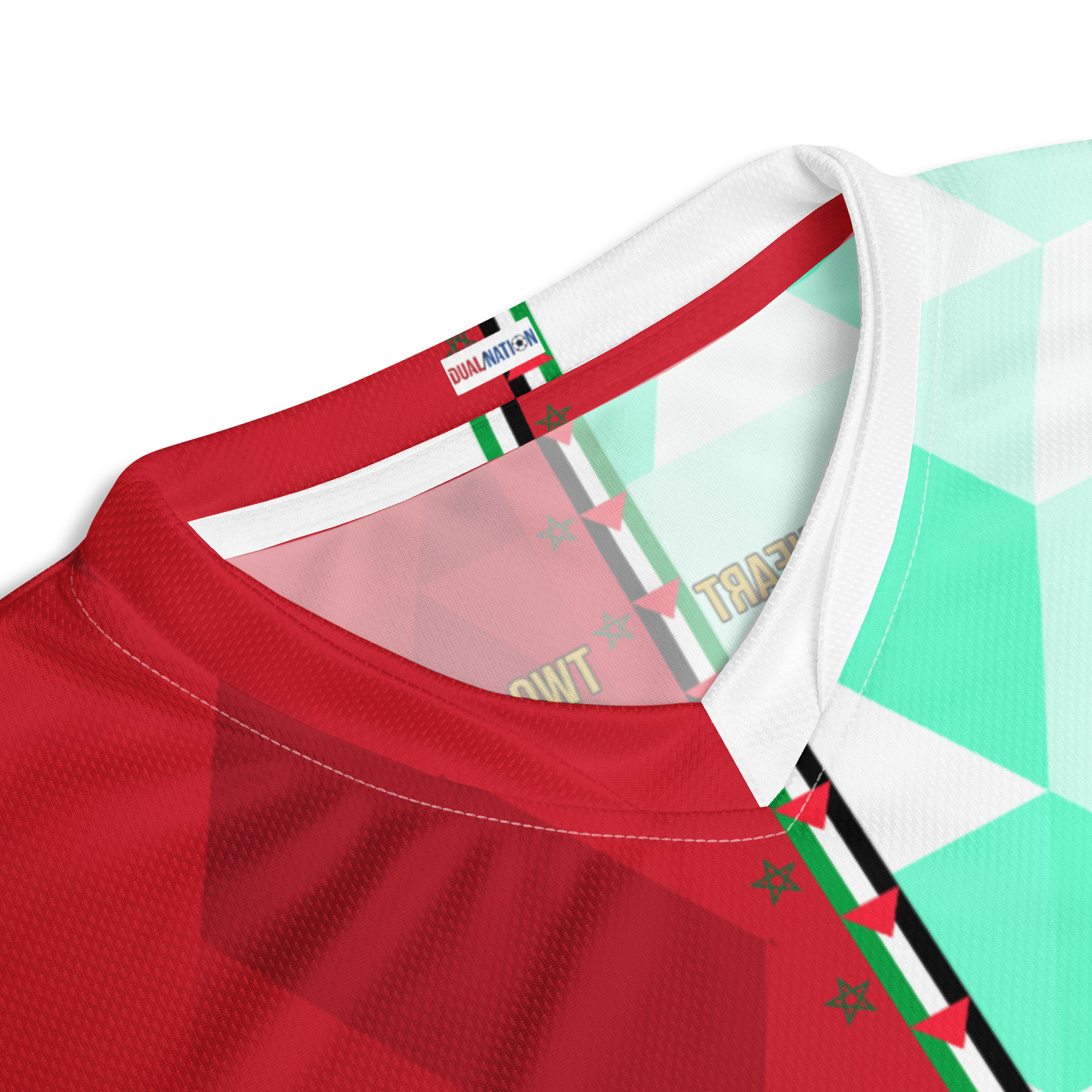 maillot-maroc-palestine-double-nationalite-detail-col détail col maillot football double nationalité Dual Nation Maroc Palestine