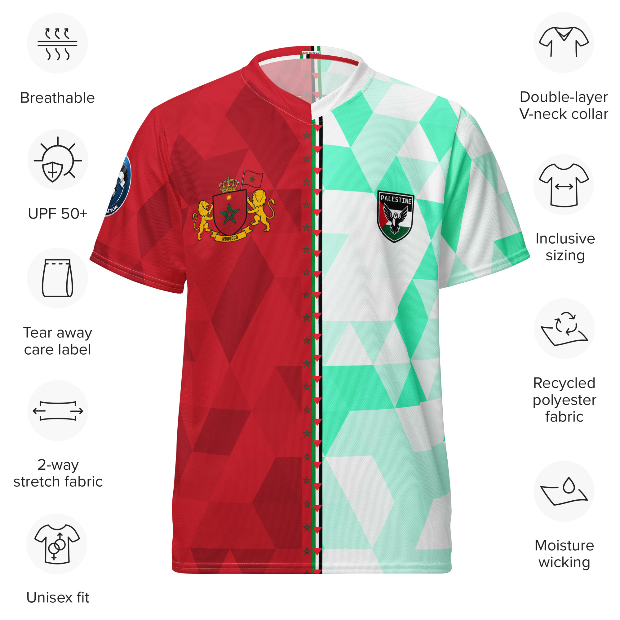 maillot-maroc-palestine-double-nationalite-specificites spécificités maillot football double nationalité Dual Nation Maroc Palestine