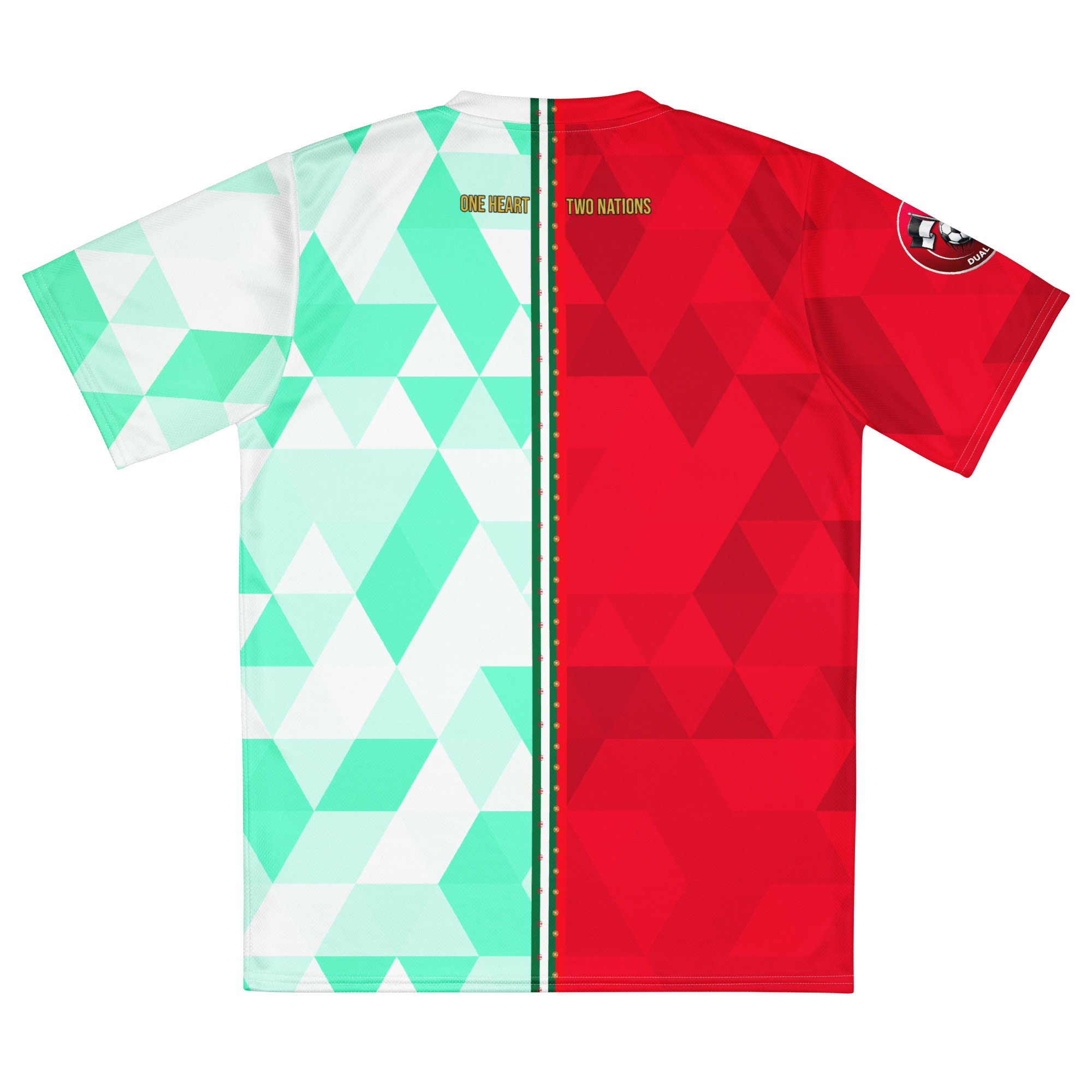 Maillot Portugal Algérie Dos vue arrière maillot football double nationalité Dual Nation Portugal Algerie